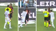Carrillo y Neymar tuvieron un cruce en el Santos vs Corinthians