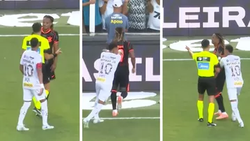 Carrillo y Neymar tuvieron un cruce en el Santos vs Corinthians