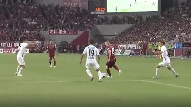 Vissel Kobe igual&amp;oacute; hoy 1-1 con Varen Nagasaki. | Video: Youtube