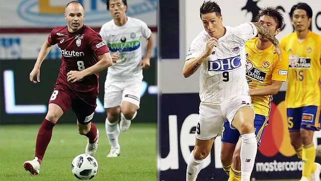 Andrés Iniesta y Fernando &#39;Niño&#39; Torres debutaron en la liga de Japón 