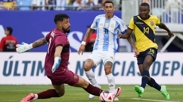 Di María anotó un golazo con el que Argentina le ganó a Ecuador / Foto: Twitter Selección Argentina