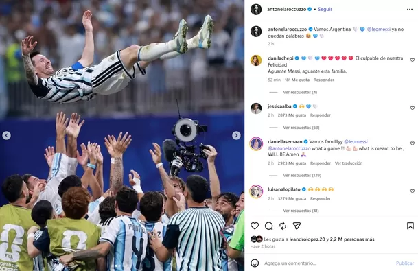 Mensaje de Antonela a Messi por clasificar a cuartos / Foto: Instagram Antonela Roccuzzo Mensaje de Antonela a Messi por clasificar a cuartos / Foto: Instagram Antonela Roccuzzo