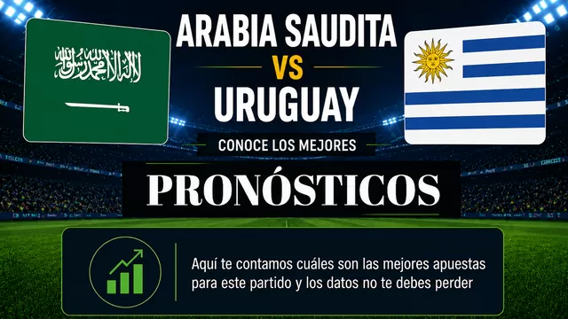 Conoce el pronóstico y las mejores cuotas del partido entre Arabia Saudita vs Uruguay por el Mundial 2026. | AD