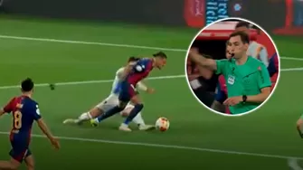 Árbitro sancionó penal de Barcelona ante Real Madrid y cambió decisión por el VAR / Foto: América TV