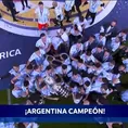 Argentina campeón de la Copa América 2021: Lionel Messi levantó así el trofeo