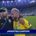 Argentina campeón de la Copa América y Neymar estalló en llanto