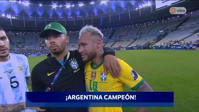 Argentina campeón de la Copa América y Neymar estalló en llanto