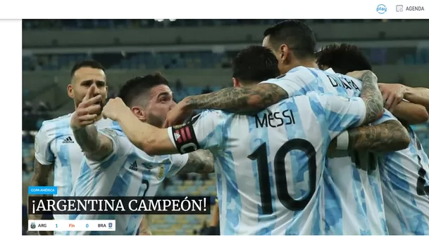 Argentina ganó la Copa América 2021 y provocó estas portadas en el mundo.