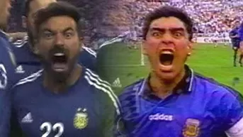 Argentina: ¿Lavezzi imitó celebración de Maradona en EE.UU. 1994?