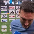 Scaloni no pudo dar entrevista tras remontada de Argentina: el desesperado llanto ante cámaras Scaloni no pudo dar entrevista tras remontada de Argentina: el desesperado llanto ante cámaras