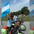 Todo por Messi y compañía: Viajaron 10 meses en bicicleta para ver el Mundial