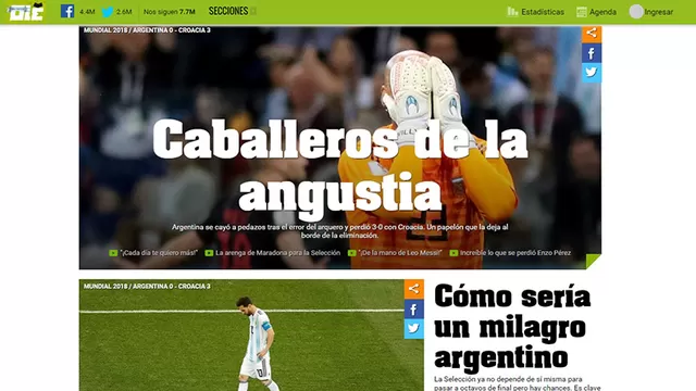Argentina: la reacción de la prensa extranjera tras caer ante Croacia-foto-2