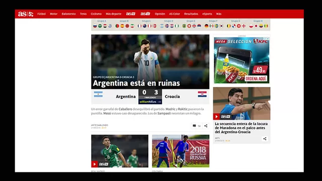 Argentina: la reacción de la prensa extranjera tras caer ante Croacia-foto-6