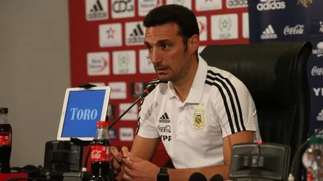 Scaloni defendió a sus jugadores previo al duelo de Argentina ante Marruecos. | Foto: selección argentina