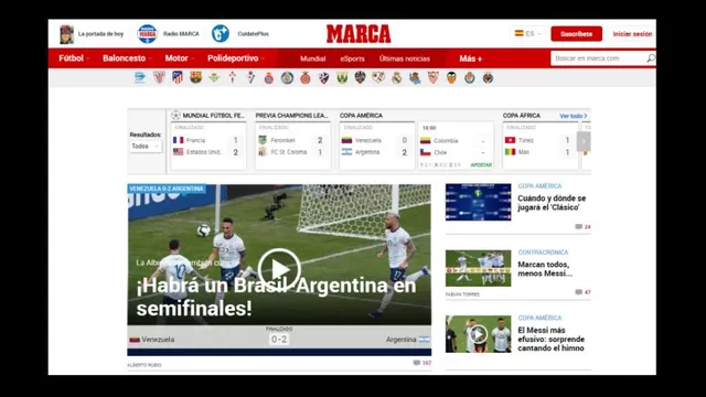 Así informó el mundo sobre el triunfo de Argentina ante Venezuela en la Copa América-foto-5