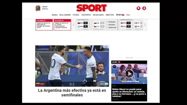 Así informó el mundo sobre el triunfo de Argentina ante Venezuela en la Copa América-foto-7