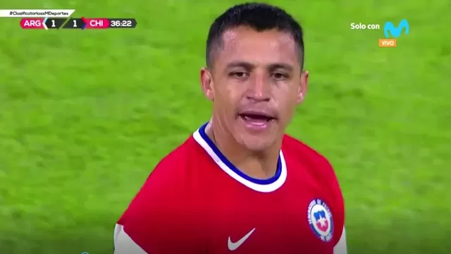 El delantero chileno colocó la igualdad para la &#39;Roja&#39; en Santiago del Estero. | Video: Movistar Deportes
