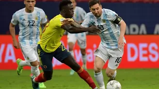 Argentina y Colombia se enfrentaron en las &#39;semis&#39; de Brasil 2021 / Foto y Video: Conmebol