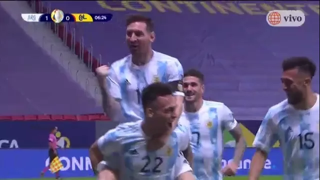 Argentina vs. Colombia: Lautaro Martínez marcó el 1-0 de la Albiceleste tras pase de Messi