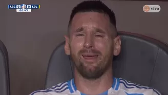 Leo Messi no soportó dejar a Argentina en la final ante Colombia. | Video: América TV.