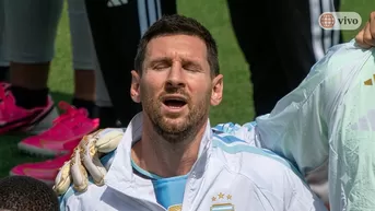 Lionel Messi se CONMOVIÓ al cantar himno de Argentina en final ante España
