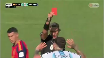 Escalofriante: la tarjeta roja a Enzo Fernández por dura entrada sobre Cubarsí