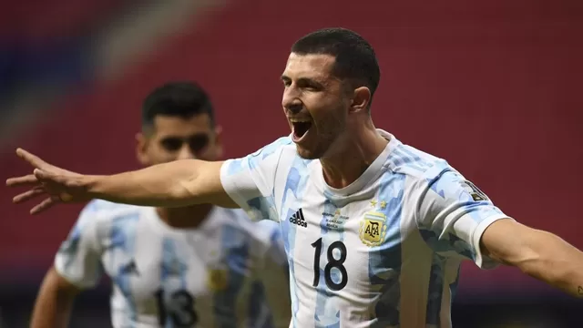 Argentina vs. Uruguay: Guido Rodríguez marcó el 1-0 de la Albiceleste tras centro de Messi