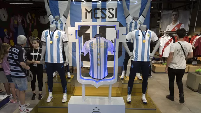 Camiseta Argentina / Foto y video: AFP