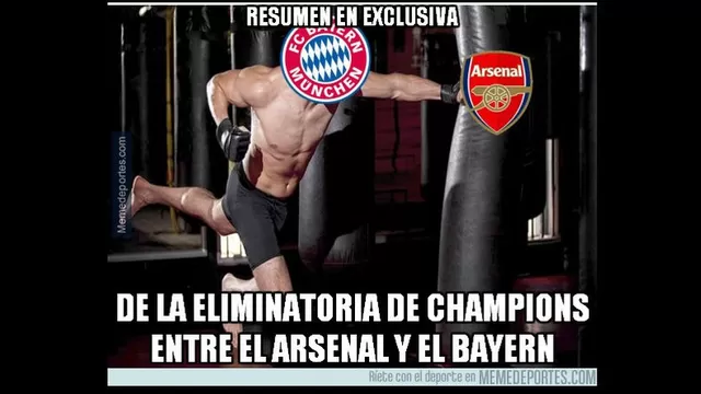 Los divertidos memes de la goleada del Bayern Munich sobre Arsenal-foto-1
