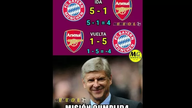 Los divertidos memes de la goleada del Bayern Munich sobre Arsenal-foto-2