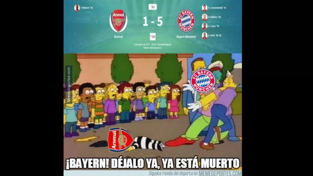 Los divertidos memes de la goleada del Bayern Munich sobre Arsenal-foto-3