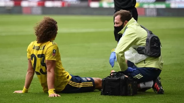 Arsenal: David Luiz se retiró lesionado del duelo ante Sheffield por FA Cup