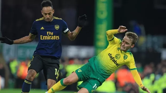 Arsenal empató 2-2 con Norwich City gracias a doblete de Aubameyang