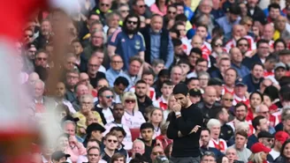 Mikel Arteta, DT del Arsenal. | Foto: AFP