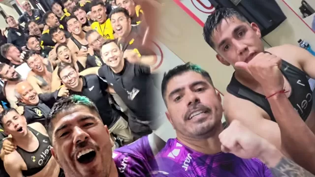 Plantel Coquimbo Unido tomó el vestuario del Estadio Monumental y festejó tras ganar a Universitario / 
