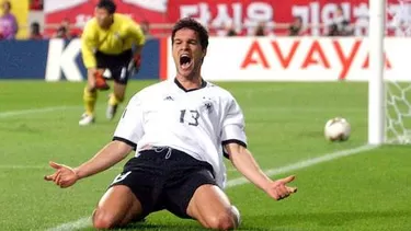 Así celebró Michael Ballack la goleada de Alemania ante Brasil