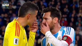 Así fue el cruce de Messi y James en el Argentina vs Colombia