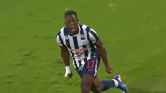 Luis Advíncula anotó el 1-0 de Alianza Lima ante 2 de Mayo tras un potente disparo / ESPN / Captura