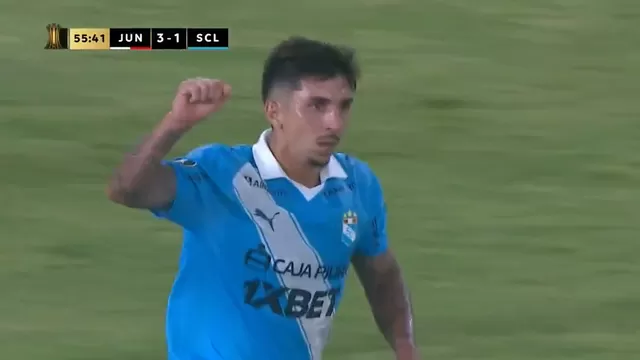 Gustavo Cazonatti convirtió golazo y puso el descuento de Sporting Cristal 2-3 ante Junior por Copa Libertadores / Fuente: ESPN
