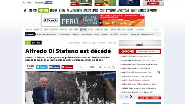 Así informa la prensa mundial sobre la muerte de Alfredo Di Stéfano-foto-6