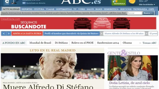 Así informa la prensa mundial sobre la muerte de Alfredo Di Stéfano-foto-9