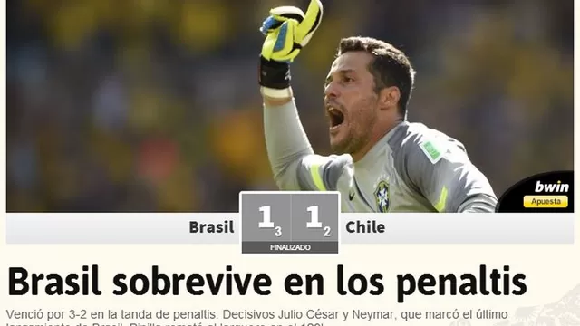 Así reaccionó la prensa mundial tras el triunfo por penales de Brasil-foto-5