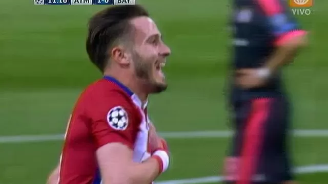Atlético de Madrid: golazo de Saúl Ñíguez para el 1-0 ante Bayern Munich