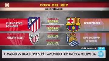 Atlético de Madrid vs Barcelona será transmitido por América Multimedia