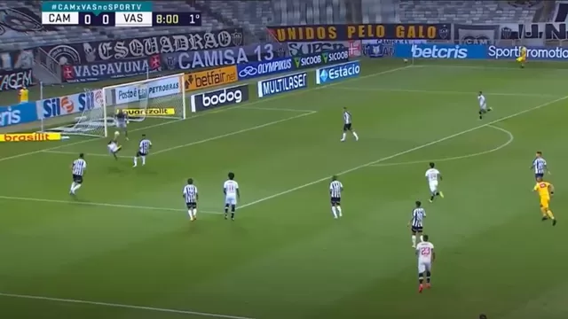 Martín Benítez abrió el marcador en el Atlético Mineiro vs. Vasco con una chalaca. | Video: SporTV
