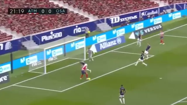Atlético vs. Osasuna: Luis Suárez envió al poste clara ocasión de gol