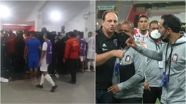 Ayacucho FC vs. Sao Paulo acabó con pelea y la policía tuvo que intervenir