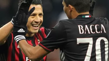 Lapadula y Bacca, delanteros en el Milan.