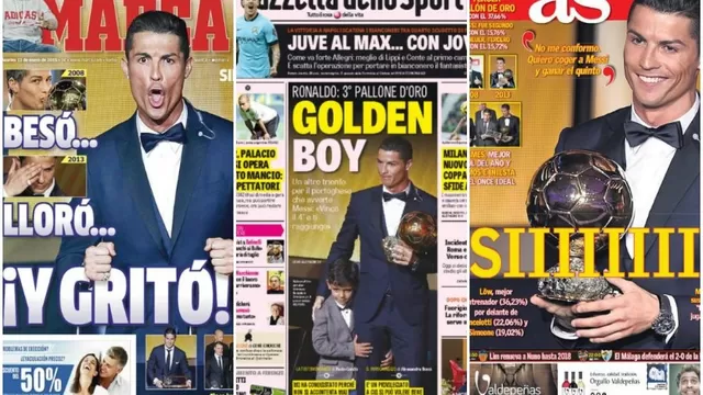 Balón de Oro 2014: la prensa mundial se rinde ante Cristiano Ronaldo