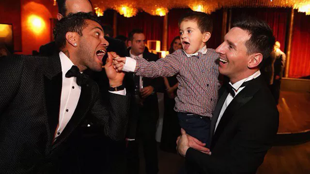 El festejo de Messi con Thiago.-foto-2